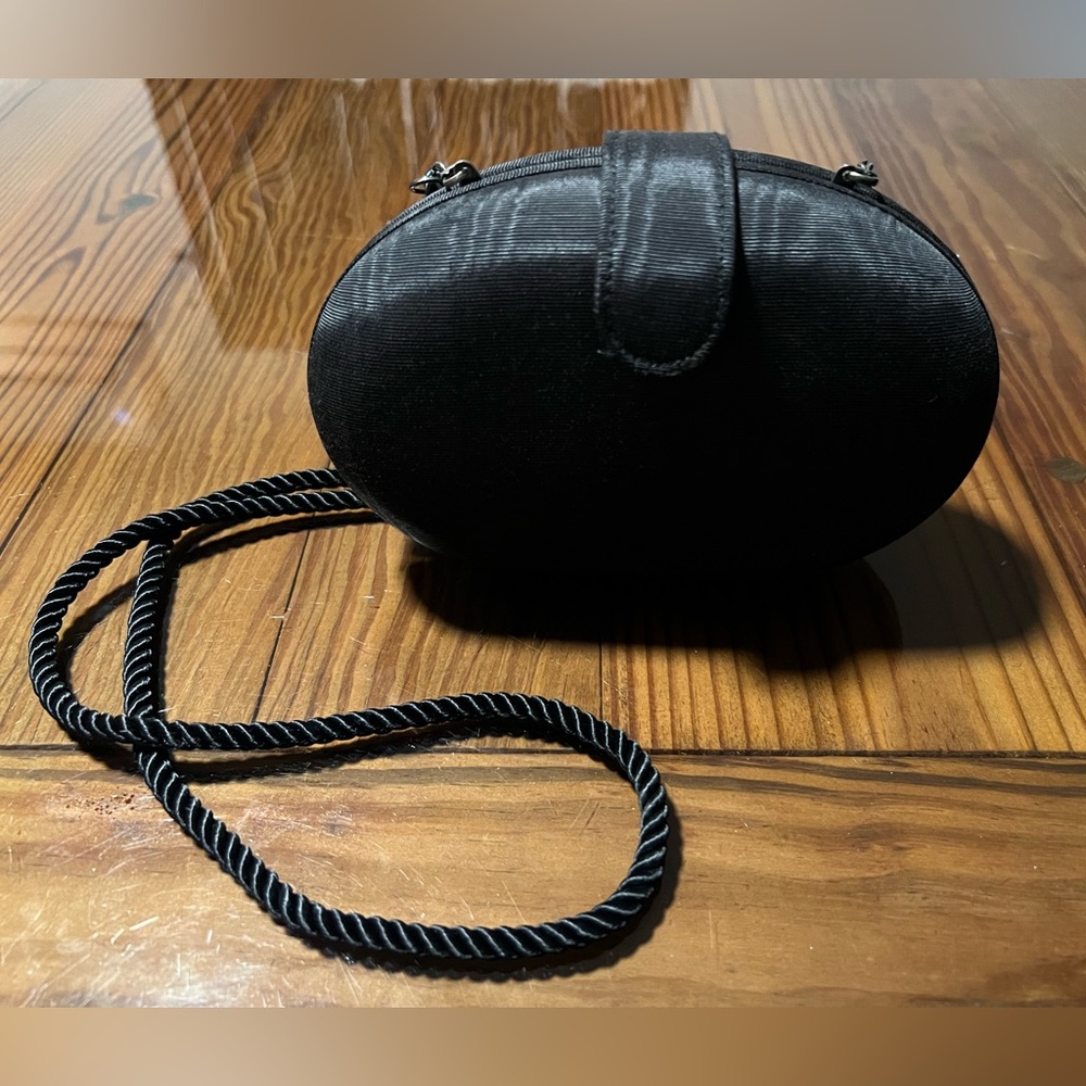 Whiting & Davis Saks Fifth Avenue Satin Egg Shape Purse VINTAGE